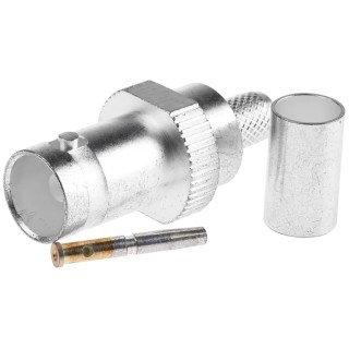 TE Connectivity BNC Series Coaxial Connector Cable Female BNC 75 Ω Straight Body Crimp 1-1478061-0