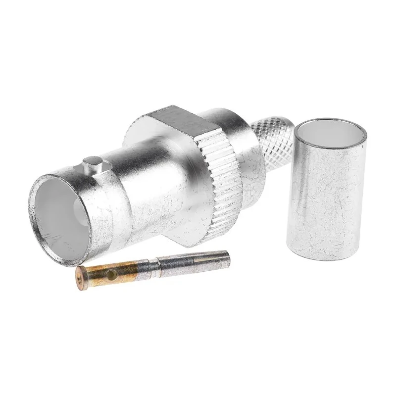 TE Connectivity BNC Series Coaxial Connector Cable Female BNC 75 Ω Straight Body Crimp 1-1478061-0