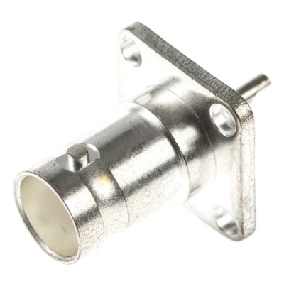 TE Connectivity Greenpar Series Coaxial Connector Flange Female BNC, 50 Ω, Straight Body, Solder Termination 1-1337446-0