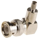 TE Connectivity BNC Series 50 Ω Coaxial Connector Cable Male BNC, Right Angle Body, Crimp Termination 1-1478075-0