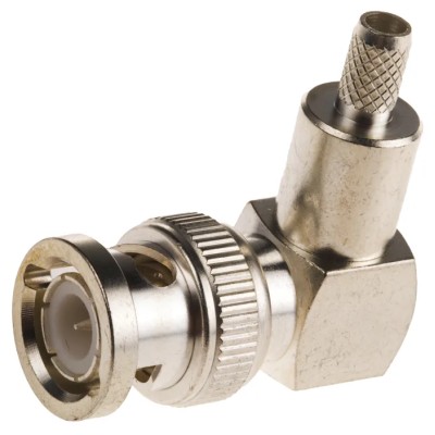 TE Connectivity BNC Series 50 Ω Coaxial Connector Cable Male BNC, Right Angle Body, Crimp Termination 1-1478075-0