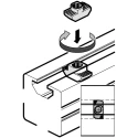Bosch Rexroth Connecting Component T-Slot Nut M6 Thread Size, Groove 8 mm, Strut Profile 30 mm, Galvanised Steel 3842501753