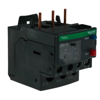 Schneider Electric Thermal Overload Relay 1 NO/1 NC 13A 9-13A Adjustable Current Range 5.5kW 690V AC LRD16