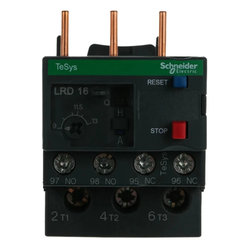 Schneider Electric Thermal Overload Relay 1 NO/1 NC 13A 9-13A Adjustable Current Range 5.5kW 690V AC LRD16