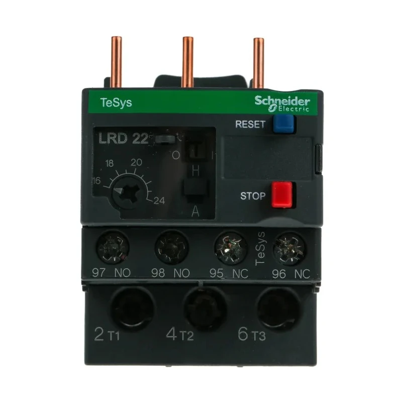 Schneider Electric Thermal Overload Relay 1 NO/1 NC, 16A to 24A FLC, 24A Contact Rating, 15 kW Power Rating, 3 Pole LRD22
