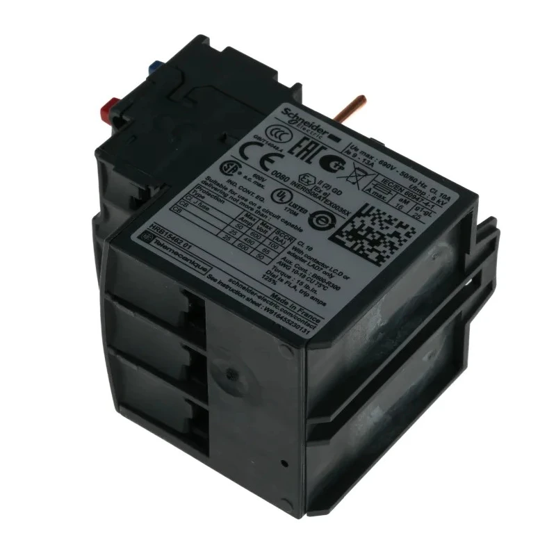 Schneider Electric Thermal Overload Relay 1 NO/1 NC 13A 9-13A Adjustable Current Range 5.5kW 690V AC LRD16