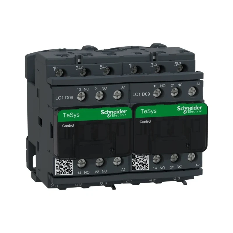 Schneider Electric TeSys D Reversing Contactor, 110V AC Coil, 3-Pole, 9 A, 4 kW, 3 NO, 690V AC LC2D09FE7