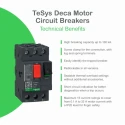 Schneider Electric Motor Protection Circuit Breaker GV2ME 1.6A to 2.5A 690V Thermal Magnetic 3-Pole IP20 