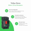 Schneider Electric Motor Protection Circuit Breaker GV2ME 1.6A to 2.5A 690V Thermal Magnetic 3-Pole IP20 