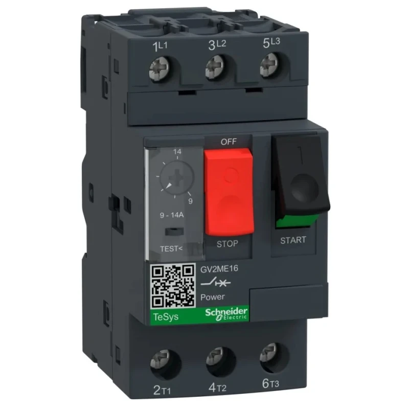 Schneider Electric Motor Protection Circuit Breaker, 14A, 9 A, Thermal Magnetic, 690V, 3 Poles, IP20, -20°C to 60°C GV2ME