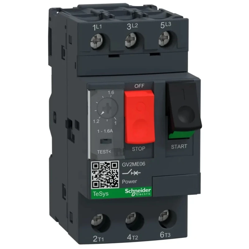 Schneider Electric Motor Protection Circuit Breaker 1A-1.6A, 690V, Thermal Magnetic, 3-Pole GV2ME