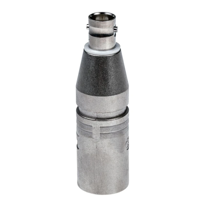 Neutrik Audio Female BNC Straight XLR AV Adapter 5V Steel Housing Silver NA2MBNC