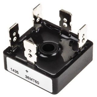Vishay Bridge Rectifier 600 V 500 A 5-Pin Single VS-36MT60