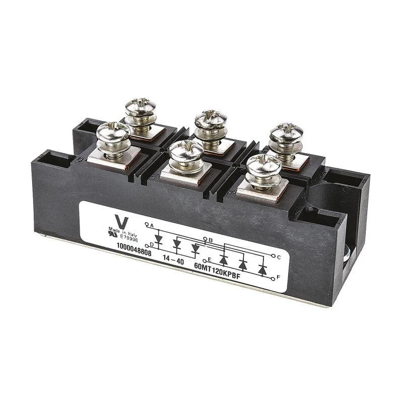 Vishay Bridge Rectifier Module Panel Mount, 3 Phase, 1200 V, 60 A Forward Current, 6-Pin VS-60MT120KPBF