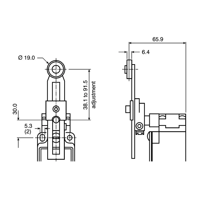 Honeywell Technologies GXA Series Roller Lever Limit Switch, IP66, Die Cast Zinc Housing, 250V AC, 4A 