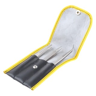 Bernstein ESD Safe Titanium Tweezer Set, Anti-Magnetic, Anti-Acid, Solder Adhesion Resistant, Max Temp 1677°C 5-030