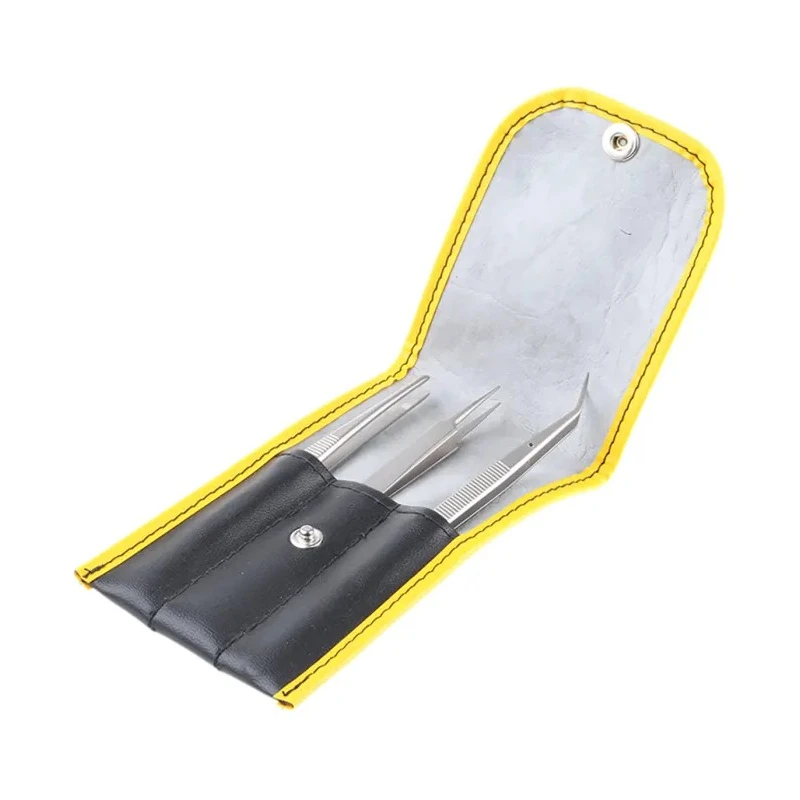 Bernstein ESD Safe Titanium Tweezer Set, Anti-Magnetic, Anti-Acid, Solder Adhesion Resistant, Max Temp 1677°C 5-030