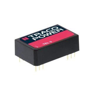 TRACOPOWER 3W Regulated Isolated Dual Output DC/DC Converter, 12V dc 125mA, 18V dc/9V Input, PCB Mount, DIP TEL 3-1222