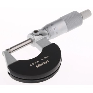 Mitutoyo External Micrometre 0-25 mm Range, 0.01 mm Resolution, ±0.002 mm Accuracy 102-301