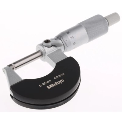 Mitutoyo External Micrometre 0-25 mm Range, 0.01 mm Resolution, ±0.002 mm Accuracy 102-301