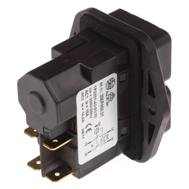 EICHOFF Push Button Switch Module No-Volt Release, Double Pole Isolation, 230V, 16A 3251-20-01/52