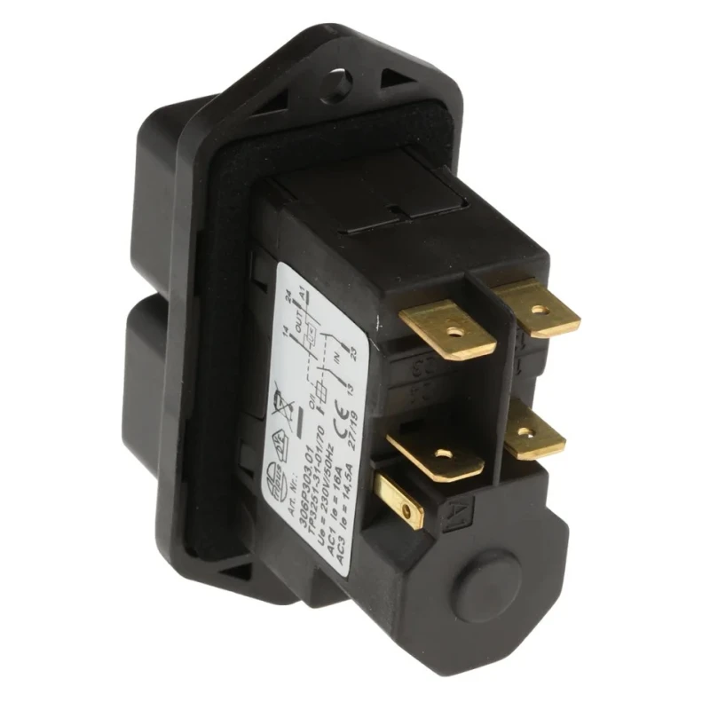 Tripus Push Button Switch Latching Panel Mount DPDT 230V AC 16A 3251-21-01
