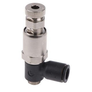Legris Pneumatic Pressure Regulator 16 bar Maximum Operating Pressure Threaded Inlet, Tube Outlet Nickel Plated 7300 08 10