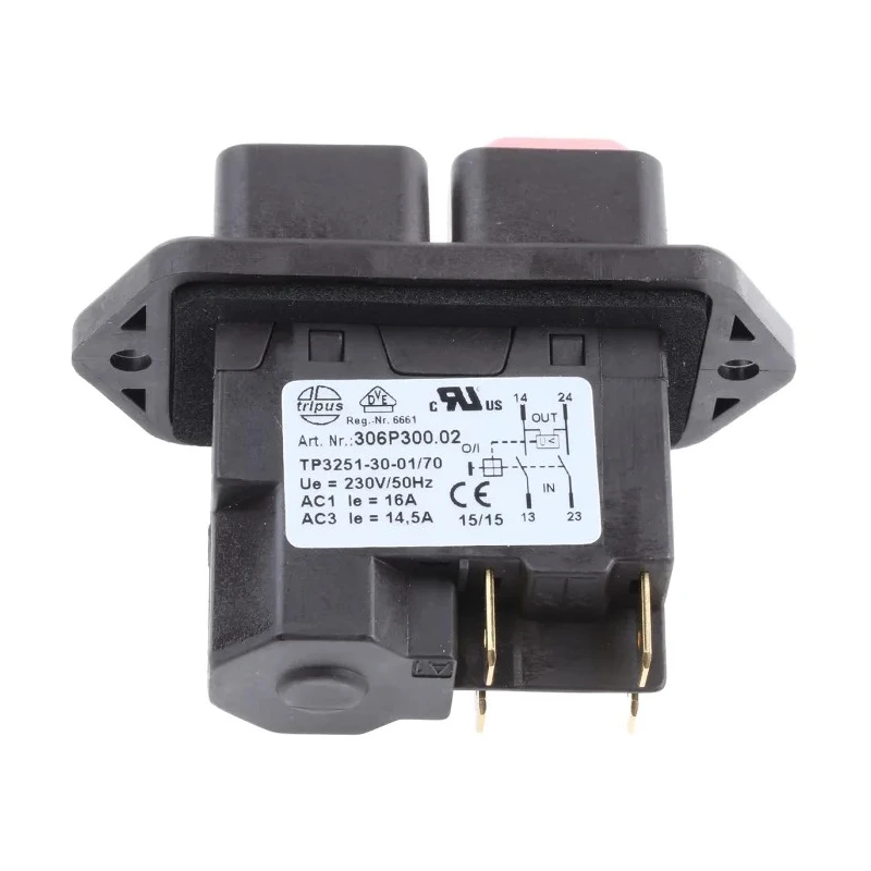 EICHOFF Push Button Switch No-Volt Release Module 230V 16A Double Pole Isolation 3251-20-01