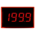 Lascar SP Series Digital Voltmeter DC LED Display 3.5-Digits ±1 % Accuracy 21.3 mm Cutout Height 34 mm Cutout Width SP 100