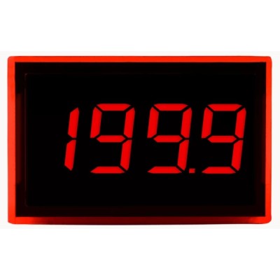 Lascar Digital Voltmeter DC, LED Display 3.5-Digits ±1 %, Digit Height 9.4mm, Cutout 21.3x34mm SP 300