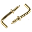RS PRO Brass Hook 20mm Overall Length, 13mm Hook Opening Width, Shouldered Right-Angle, Model 397-4960