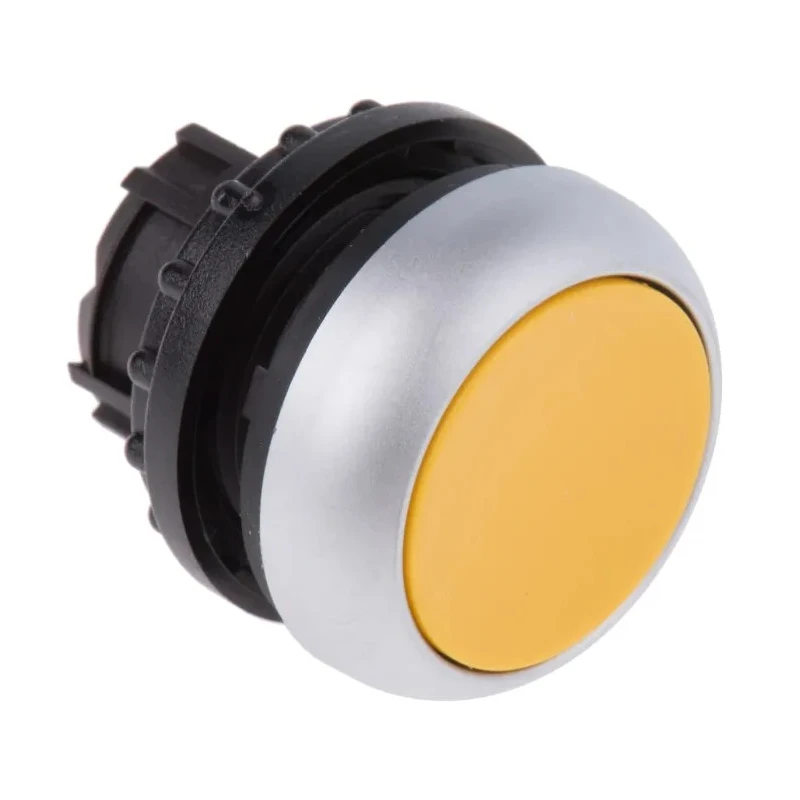Eaton RMQ Titan M22 Series Yellow Momentary Push Button Head 22 mm Cutout IP69K 78635770 M22-D-Y+M22-A