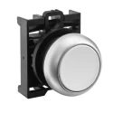Eaton RMQ Titan M22 Series White Momentary Push Button Head, 22 mm Cutout Diameter, IP69K 78635765 M22-D-W+M22-A