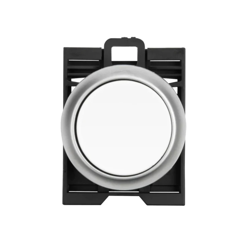 Eaton RMQ Titan M22 Series White Momentary Push Button Head, 22 mm Cutout Diameter, IP69K 78635765 M22-D-W+M22-A
