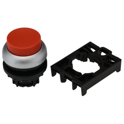 Eaton RMQ Titan M22 Series Red Momentary Push Button Head 22 mm Cutout Diameter IP69K 78635791 M22-DH-R+M22-A