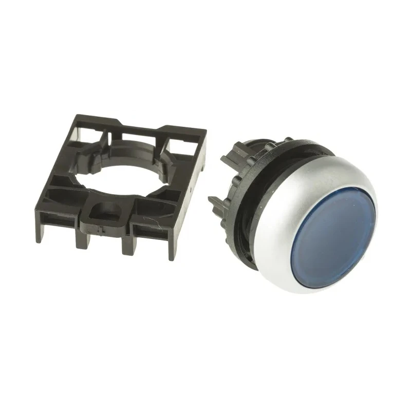 Eaton RMQ Titan M22 Series Blue Momentary Push Button Head, 22 mm Cutout, IP69K 78635805 M22-DL-B+M22-A