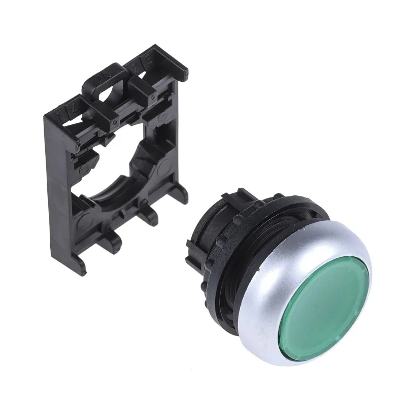 Eaton RMQ Titan M22 Series Green Momentary Push Button Head 22 mm Cutout Diameter IP69K 78635803 M22-DL-G+M22-A