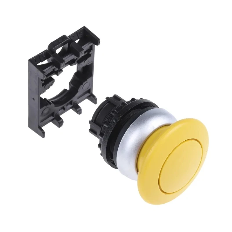 Eaton RMQ Titan M22 Series Yellow Momentary Push Button Head 22 mm Cutout IP66 IP67 IP69 78635836 M22-DP-Y+M22-A