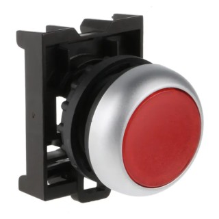 Eaton RMQ Titan M22 Series Red Momentary Push Button Head 22 mm Cutout IP69K 78635802 M22-DL-R+M22-A