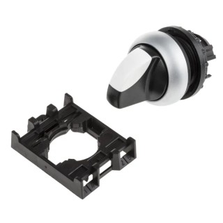 Eaton RMQ-Titan Series 3 Position Selector Switch Head, 22 mm Cutout, Black Handle, IP66 78635855 M22-WRK3+M22-A