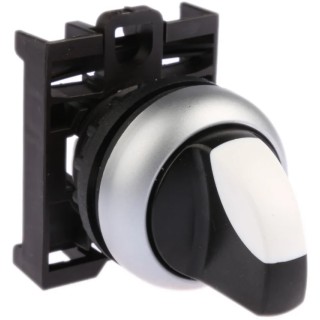 Eaton RMQ-Titan Series 2 Position Selector Switch Head, 22 mm Cutout, Black Handle, IP66 78635851 M22-WRK+M22-A