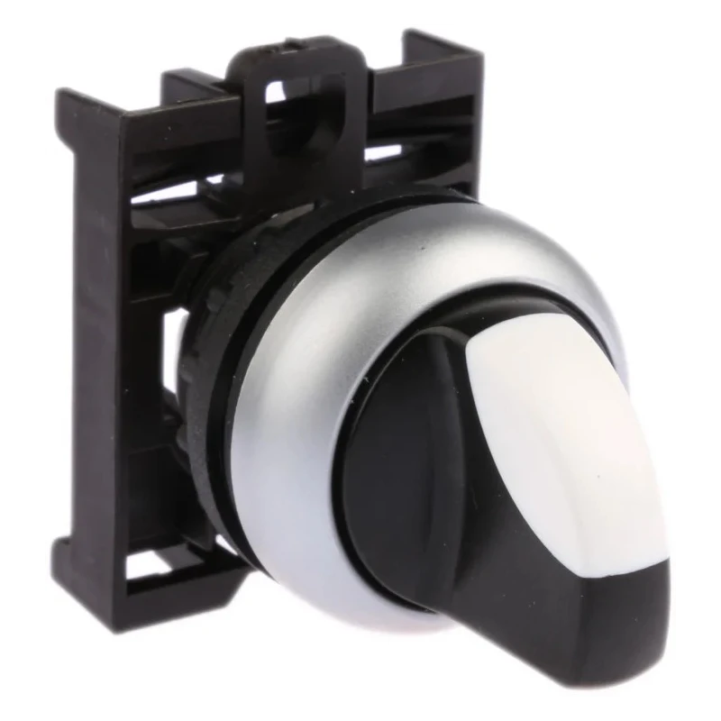 Eaton RMQ-Titan Series 2 Position Selector Switch Head, 22 mm Cutout, Black Handle, IP66 78635851 M22-WRK+M22-A