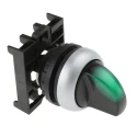 Eaton RMQ-Titan Series 2 Position Illuminated Selector Switch Head 22 mm Cutout Green Handle IP66 78635875 M22-WRLK-G+M22-A