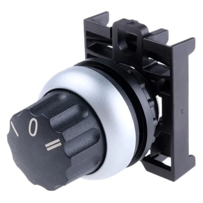 Moeller RMQ-Titan Series 3 Position Selector Switch Head, 22 mm Cutout, IP66 78635853 M22-WR3+M22-A