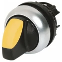 Eaton RMQ-Titan Series 3 Position Illuminated Selector Switch Head, 22 mm Cutout, Yellow Handle 78635884 M22-WRLK3-Y+M22-A