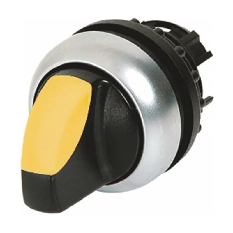 Eaton RMQ-Titan Series 3 Position Illuminated Selector Switch Head, 22 mm Cutout, Yellow Handle 78635884 M22-WRLK3-Y+M22-A