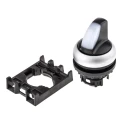 Eaton RMQ-Titan Series 2 Position Illuminated Selector Switch Head 22 mm Cutout White Handle IP66 78635877 M22-WRLK-W+M22-A