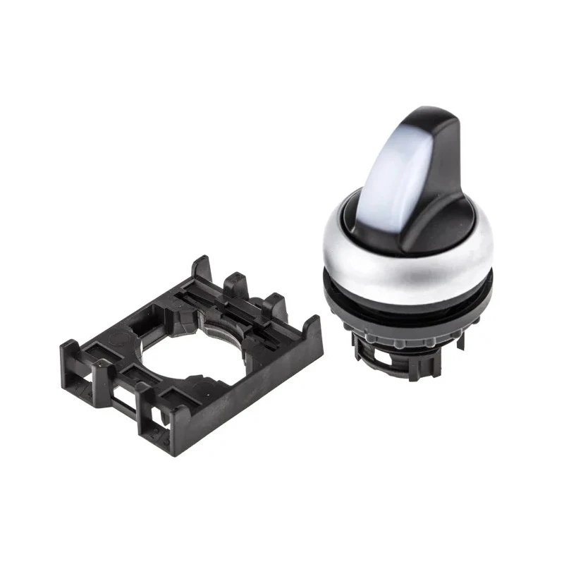 Eaton RMQ-Titan Series 2 Position Illuminated Selector Switch Head 22 mm Cutout White Handle IP66 78635877 M22-WRLK-W+M22-A