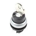 Eaton RMQ-Titan 3-position Key Switch Head, Latching, 22 mm Cutout 78635857 M22-WRS3+M22-A
