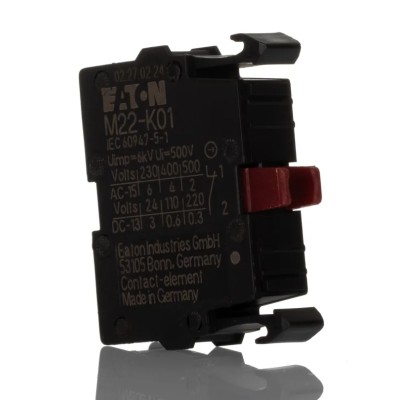Eaton Contact Block for Use with NZM1(-4), PN1(-4), N(S)1(-4) Series 500 V AC, 6A, 1 NC Configuration NZM1